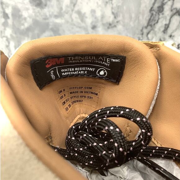 FitFlop Womens 8 Black Mix Neo D Hyker Waterproof Fabric Suede Boots P36-7 - Picture 7 of 11